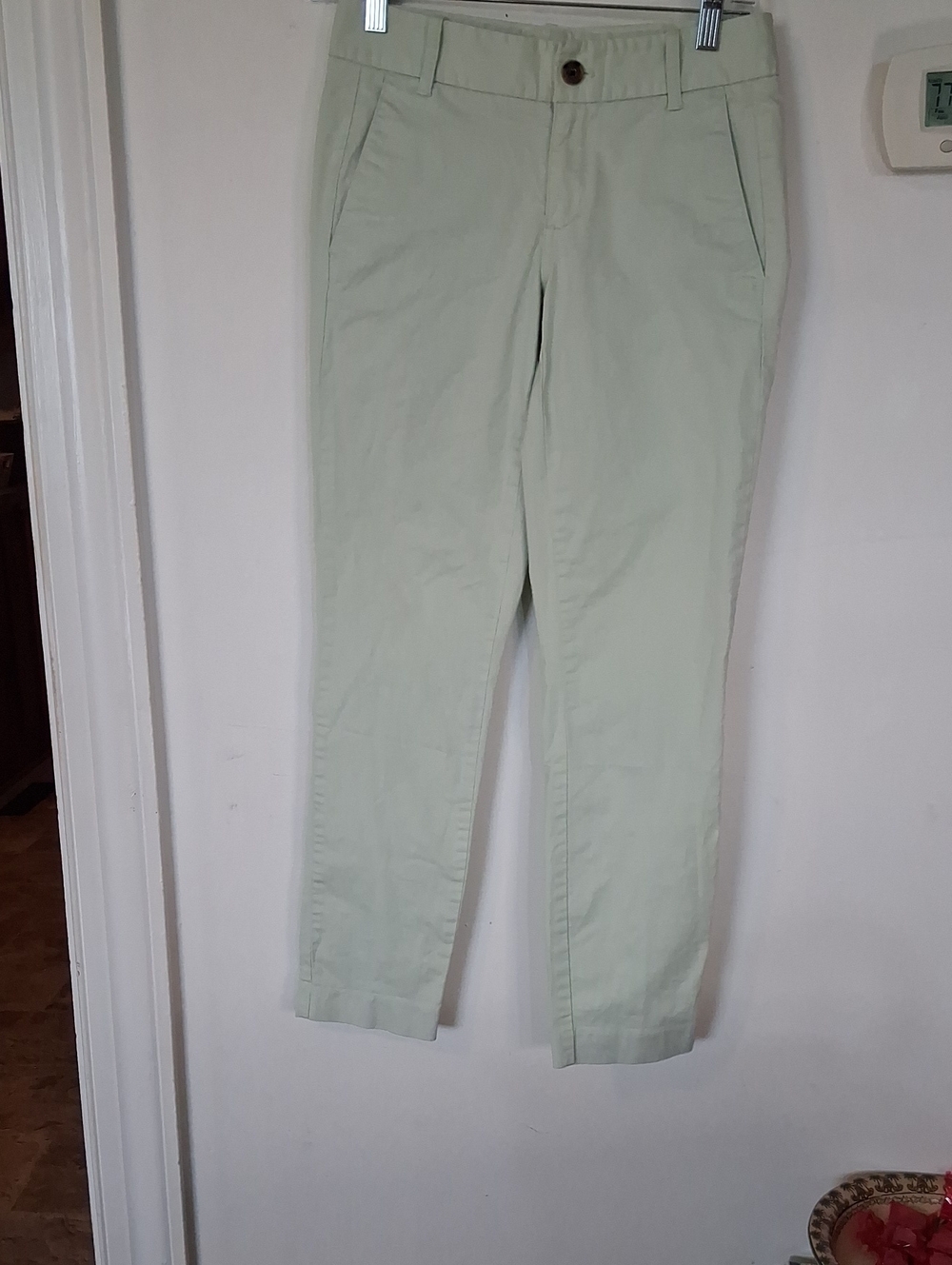 J. Crew Pale Mint Cropped Chino Pants